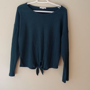 Caution to the Wind long sleeved green top